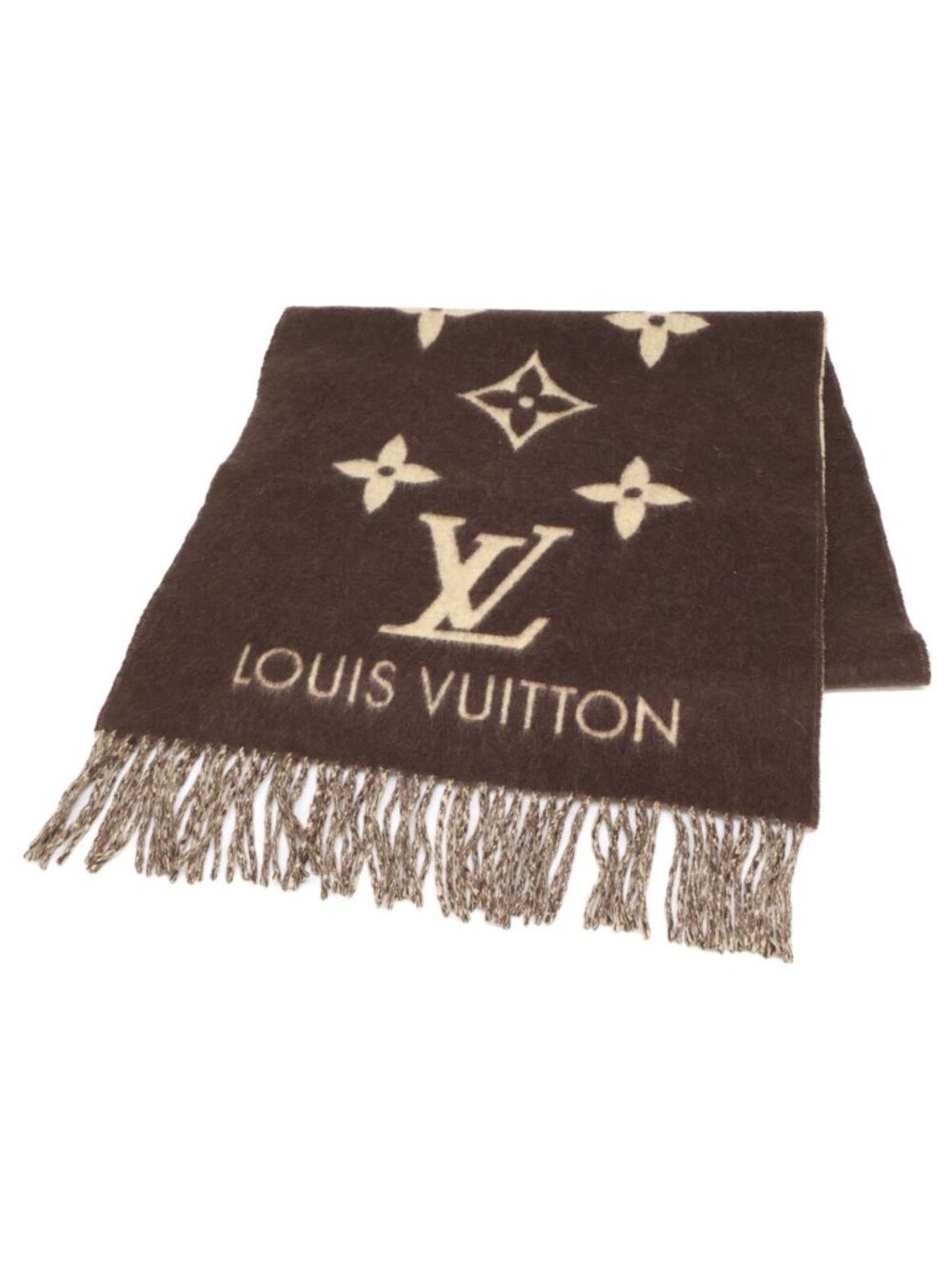 Louis Vuitton Echarpe Reykjavik Monogram Cashmere Fringe - Picture 1 of 7